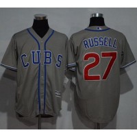 Chicago Cubs #27 Addison Russell Grey New Cool Base Alternate Road Stitched MLB Jersey
