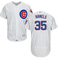 Chicago Cubs #35 Cole Hamels White Flexbase Authentic Collection Stitched MLB Jersey