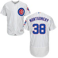 Chicago Cubs #38 Mike Montgomery White Flexbase Authentic Collection Stitched MLB Jersey