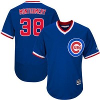 Chicago Cubs #38 Mike Montgomery Blue Flexbase Authentic Collection Cooperstown Stitched MLB Jersey