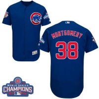 Chicago Cubs #38 Mike Montgomery Blue Flexbase Authentic Collection 2016 World Series Champions Stitched MLB Jersey