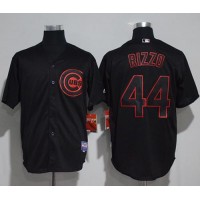 Chicago Cubs #44 Anthony Rizzo Black Strip Stitched MLB Jersey