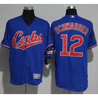 Chicago Cubs #12 Kyle Schwarber Blue Flexbase Authentic Collection 1994 Turn Back The Clock Stitched MLB Jersey
