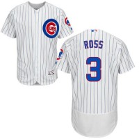 Chicago Cubs #3 David Ross White Flexbase Authentic Collection Stitched MLB Jersey