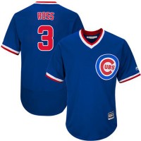 Chicago Cubs #3 David Ross Blue Flexbase Authentic Collection Cooperstown Stitched MLB Jersey