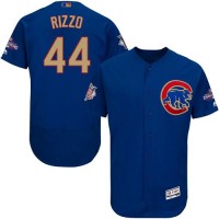 Chicago Cubs #44 Anthony Rizzo Blue Flexbase Authentic 2017 Gold Program Stitched MLB Jersey