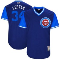 Chicago Cubs #34 Jon Lester Royal 