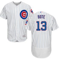 Chicago Cubs #13 David Bote White Flexbase Authentic Collection Stitched MLB Jersey
