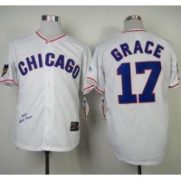 Mitchell And Ness 1968 Chicago Cubs #17 Mark Grace White Throwback Stitched MLB Jersey