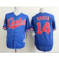 Chicago Cubs #14 Ernie Banks Blue 1994 Turn Back The Clock Stitched MLB Jersey