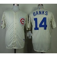 Chicago Cubs #14 Ernie Banks Cream 1969 Turn Back The Clock Stitched MLB Jersey