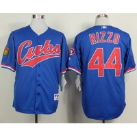 Chicago Cubs #44 Anthony Rizzo Blue 1994 Turn Back The Clock Stitched MLB Jersey