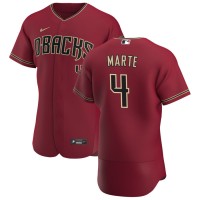 Arizona Arizona Diamondbacks #4 Ketel Marte Men's Nike Crimson Authentic Alternate Team MLB Jersey