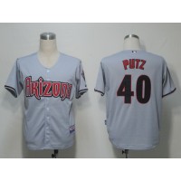 Arizona Diamondbacks #40 J.J Putz Grey Cool Base Stitched MLB Jersey
