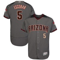 Arizona Diamondbacks #5 Eduardo Escobar Gray Flexbase Authentic Collection Stitched MLB Jersey