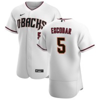 Arizona Arizona Diamondbacks #5 Eduardo Escobar Men's Nike White Crimson Authentic Home Team MLB Jersey