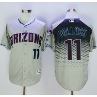 Arizona Diamondbacks #11 A. J. Pollock Gray/Capri New Cool Base Stitched MLB Jersey
