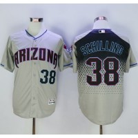 Arizona Diamondbacks #38 Curt Schilling Gray/Capri New Cool Base Stitched MLB Jersey
