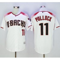 Arizona Diamondbacks #11 A. J. Pollock White/Brick New Cool Base Stitched MLB Jersey