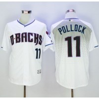 Arizona Diamondbacks #11 A. J. Pollock White/Capri New Cool Base Stitched MLB Jersey