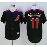 Arizona Diamondbacks #11 A. J. Pollock Black/Brick New Cool Base Stitched MLB Jersey