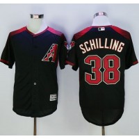 Arizona Diamondbacks #38 Curt Schilling Black/Brick New Cool Base Stitched MLB Jersey