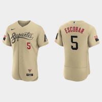 Arizona Arizona Diamondbacks #5 Eduardo Escobar Men's Nike 2021 City Connect Authentic MLB Jersey Gold
