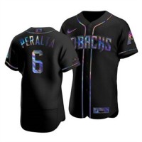 Arizona Arizona Diamondbacks #6 David Peralta Men's Nike Iridescent Holographic Collection MLB Jersey - Black