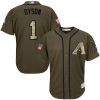 Arizona Diamondbacks #1 Jarrod Dyson Green Salute to Service Stitched MLB Jersey