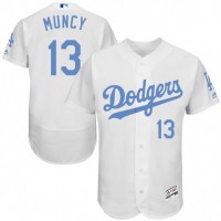 Los Angeles Dodgers #13 Max Muncy White Flexbase Authentic Collection Father's Day Stitched MLB Jersey