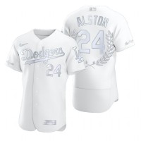 Los Angeles Los Angeles Dodgers #24 Walter Alston Men's Nike Platinum MLB MVP Limited Player Edition Jersey