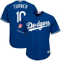 Los Angeles Dodgers #10 Justin Turner Royal 2019 Spring Training Cool Base Stitched MLB Jersey