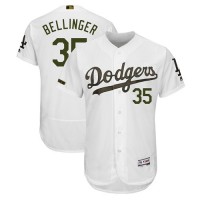 Los Angeles Dodgers #35 Cody Bellinger White Flexbase Authentic Collection 2018 Memorial Day Stitched MLB Jersey