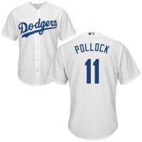 Los Angeles Los Angeles Dodgers #11 A.J. Pollock White Cool Base Stitched MLB Jersey