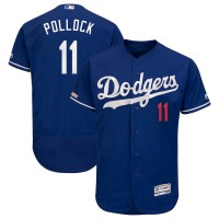 Los Angeles Los Angeles Dodgers #11 AJ Pollock Majestic Alternate Flex Base Authentic Collection Player Jersey Royal