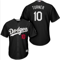 Los Angeles Dodgers #10 Justin Turner Black Turn Back The Clock Stitched MLB Jersey