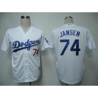 Los Angeles Dodgers #74 Kenley Jansen White Cool Base Stitched MLB Jersey