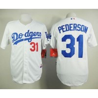 Los Angeles Dodgers #31 Joc Pederson White Cool Base Stitched MLB Jersey