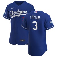 Los Angeles Los Angeles Dodgers #3 Chris Taylor Men's Nike Royal Alternate 2020 World Series Champions Authentic Player MLB Jersey