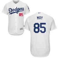 Los Angeles Dodgers #85 Dustin May White Flexbase Authentic Collection Stitched MLB Jersey