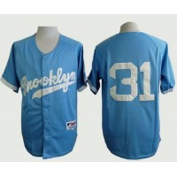Los Angeles Dodgers #31 Joc Pederson Light Blue Cooperstown Stitched MLB Jersey
