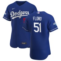 Los Angeles Los Angeles Dodgers #51 Dylan Floro Men's Nike Royal Alternate 2020 World Series Champions Authentic Player MLB Jersey
