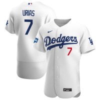 Los Angeles Los Angeles Dodgers #7 Julio Urias Men's Nike White Home 2020 World Series Champions Authentic Player MLB Jersey