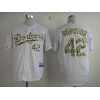 Los Angeles Dodgers #42 Jackie Robinson White USMC Cool Base Stitched MLB Jersey