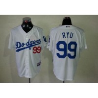 Los Angeles Dodgers #99 Hyun-Jin Ryu White Cool Base Stitched MLB Jersey