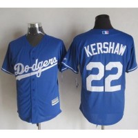 Los Angeles Dodgers #22 Clayton Kershaw Blue New Cool Base Stitched MLB Jersey