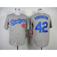 Los Angeles Dodgers #42 Jackie Robinson Grey Cool Base Stitched MLB Jersey