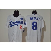 Los Angeles Los Angeles Dodgers #8 Kobe Bryant Men??s Nike White Cool Base KB Patch MLB Jersey