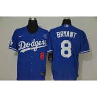 Los Angeles Los Angeles Dodgers #8 Kobe Bryant Men??s Nike Royal Authentic KB Patch MLB Jersey