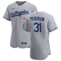 Los Angeles Los Angeles Dodgers #31 Joc Pederson Men's Nike Gray Road 2020 Authentic Team MLB Jersey